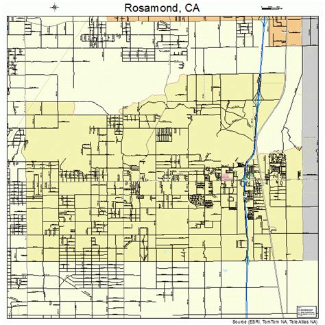 Rosamond California Street Map 0662826