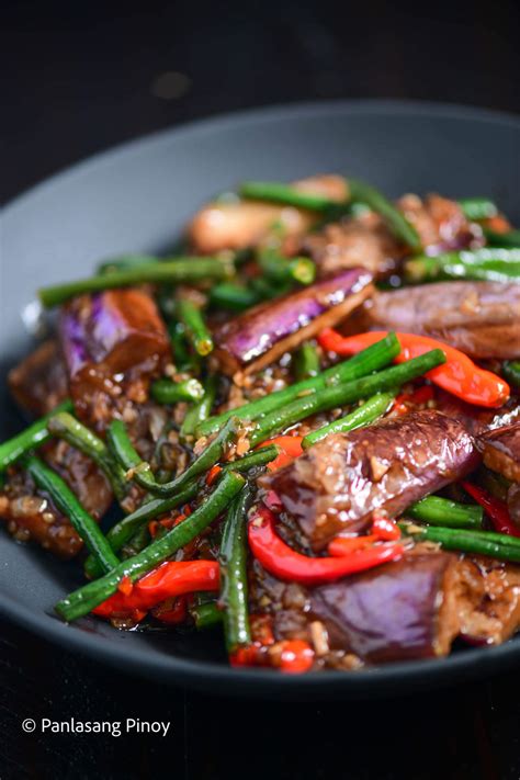 Spicy Eggplant Stir Fry - Panlasang Pinoy