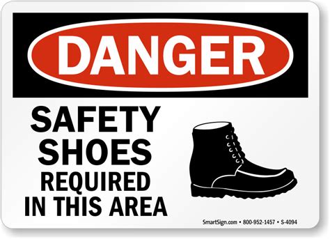 Safety Shoes Signs | Safety Shoes Required Signs