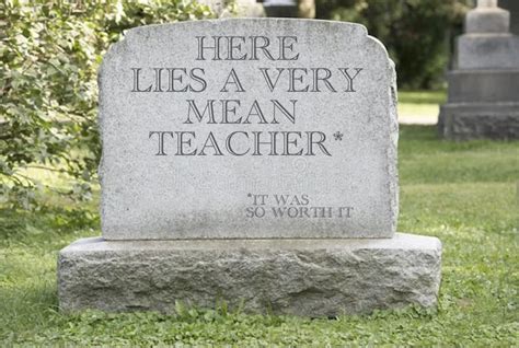 Headstone of a Mean Teacher Stock Image - Image of humorous, mean ...