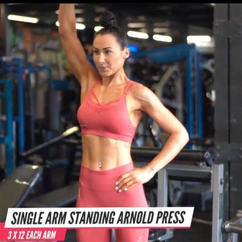 Single Arm Standing Arnold Press by Miss M. - Exercise How-to - Skimble