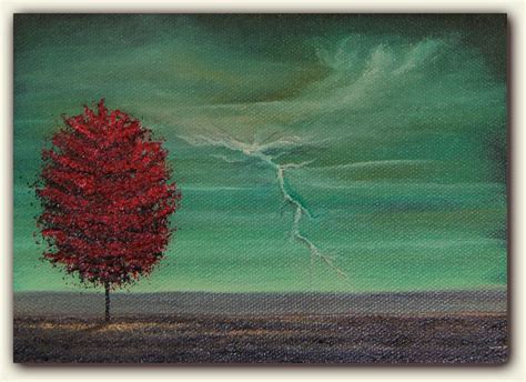 Original Stormy Sky Painting Stormscape Oil Painting with