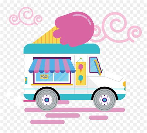 Transparent Ice Cream Truck Clipart - Ice Cream Car Clipart, HD Png ...