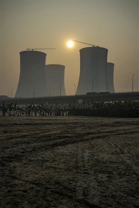 Cooling Towers of the Ruppur Nuclear Power Plant, Bangladesh. Stock Image - Image of electricity ...