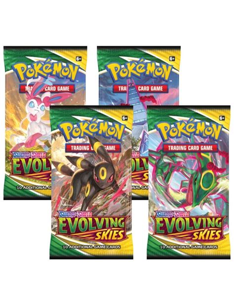 Evolving Skies Booster Pack Art Bundle [Set of 4] - SWSH07: Evolving Skies - Pokemon