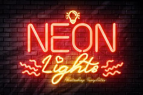 Neon Lights Photoshop Templates - Design Cuts