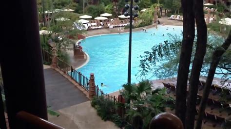 Disney's Animal Kingdom Lodge - Pool View - 2 Queen Beds - YouTube