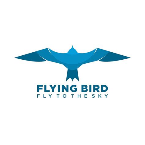 Flying bird logo. Logo with flying blue bird concept. logo with minimalist and modern style ...