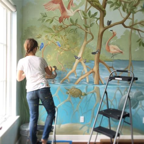 Children's Room Mural in Progress | Wall murals painted, Hand painted ...