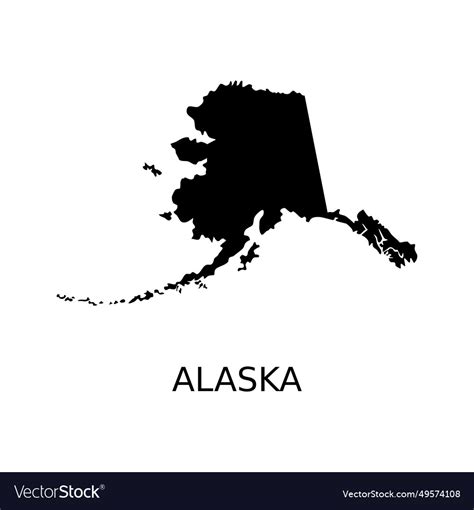 Alaska map design Royalty Free Vector Image - VectorStock