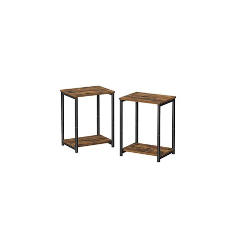 VASAGLE End Tables Set of 2, Side Tables with Storage Shelf, Slim | Universe Furniture