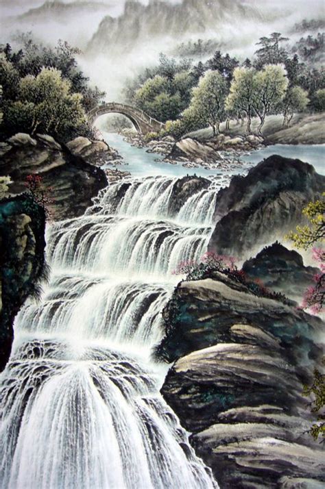 远景山水画,水墨山水画远景,简约山水画_大山谷图库