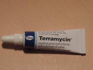 Terramycin is ophthalmic ointment is indicated in the treatment of superficial ocular infections ...