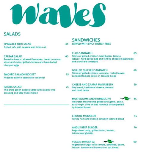 Waves Pool Cafe - The Westin Doha Hotel & Spa Menu - Zomato Qatar