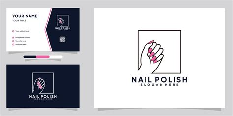 nail polish logo design with style and creative concept 11854979 Vector Art at Vecteezy