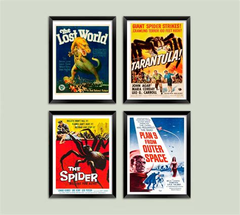 B-Movie Posters: Klassieke Sci-fi Film Cinema Prints | Etsy