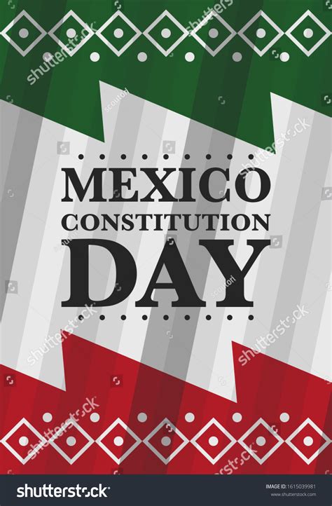 Constitution Day Mexico National Happy Holiday Stock Vector (Royalty Free) 1615039981