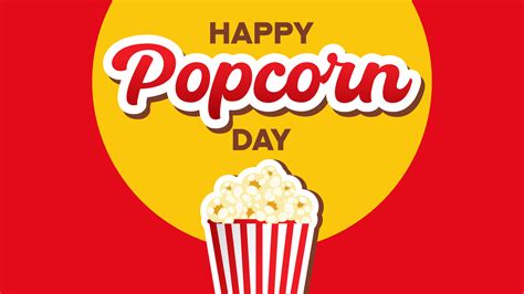 Happy national popcorn day vector flat style. Suitable for poster, cover, web, social media ...