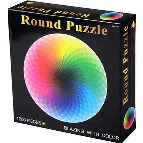 Moruska Round Rainbow Puzzle Wooden 1000 Piece Jigsaw Puzzle Toy For A ...