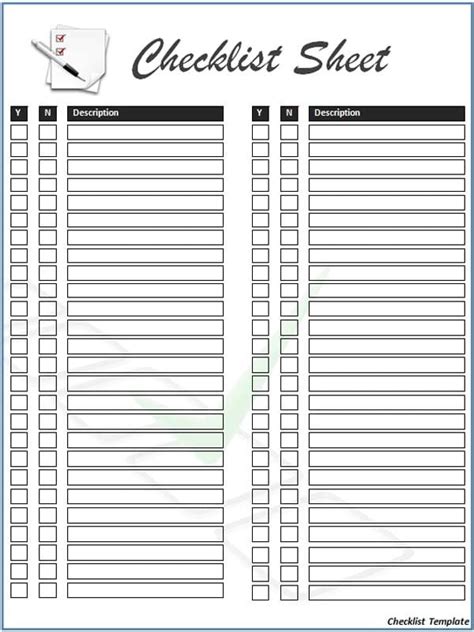 Checklist Template Blank 5 Common Mistakes Everyone Makes In Checklist ...