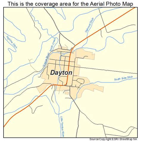 Aerial Photography Map of Dayton, WY Wyoming