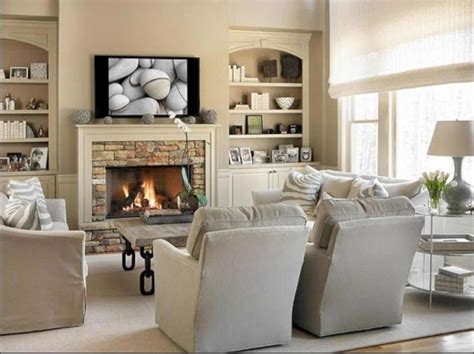 Small awkward living room layout with fireplace - voippery