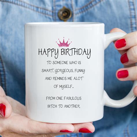 HAPPY BIRTHDAY MUG Funny Quotes Mug Birthday Tea Cup Best | Etsy