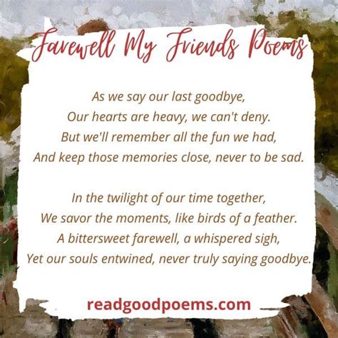 5 Heartfelt Farewell Poems for My Friend to Say Goodbye