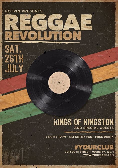 Reggae Party Flyer Template | Vintage poster design, Poster vintage retro, Art collage wall