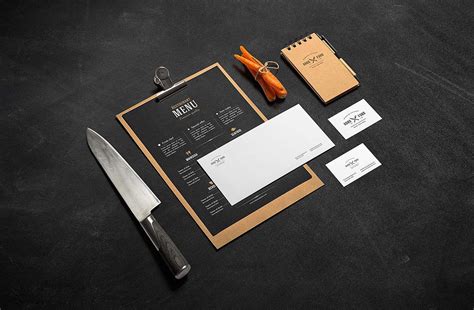 2 Free Restaurant & Bar Branding Mockups (PSD)