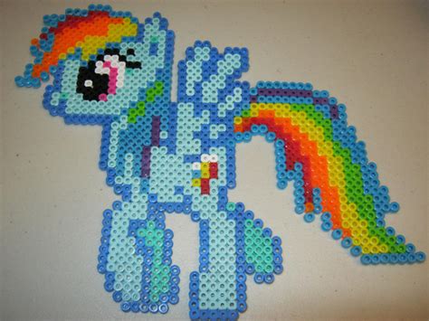 My little pony Rainbow Dash perler bead by Ritalabella on DeviantArt