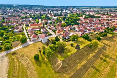 Town of Koprivnica Historic Trenches and City Center Aerial View Stock Image - Image of croatia ...