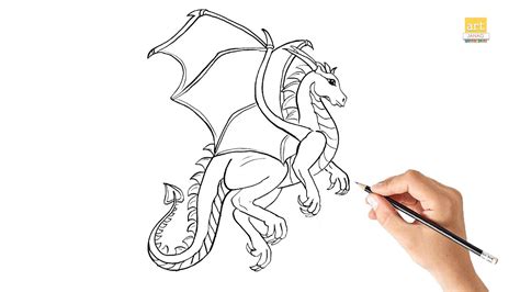 Outline Drawings Of Dragons