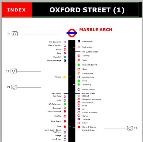 Shops and department stores on London's Oxford Street