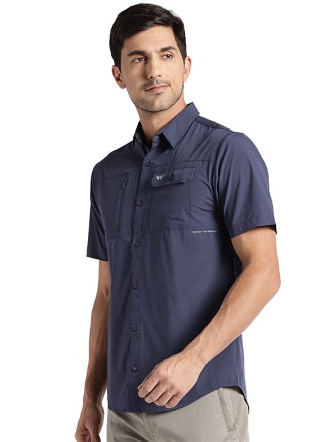 Men 2 Pockets Hiking Shirt - Navy