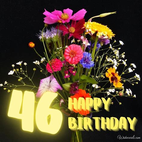 Happy 46th Birthday Wish Cards and Funny Images