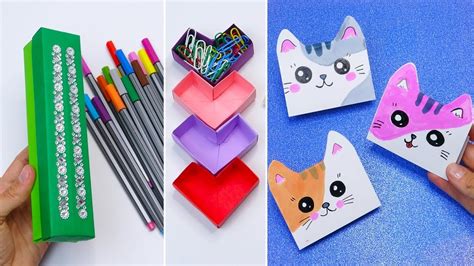 5 DIY School Supplies | Easy DIY Paper crafts ideas | Paper crafts diy ...