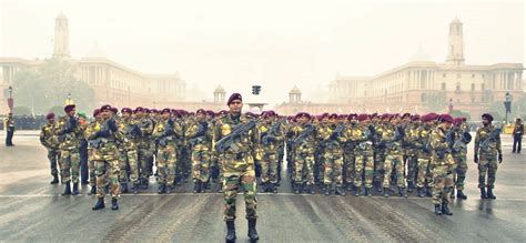 Soldiers of the Indian Army Parachute Regiment (SF) rehearsing for the ...