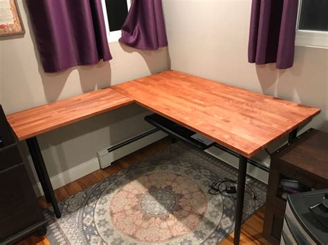 IKEA corner table in beautiful beech: A DIY - IKEA Hackers | Large corner desk, Ikea corner desk ...