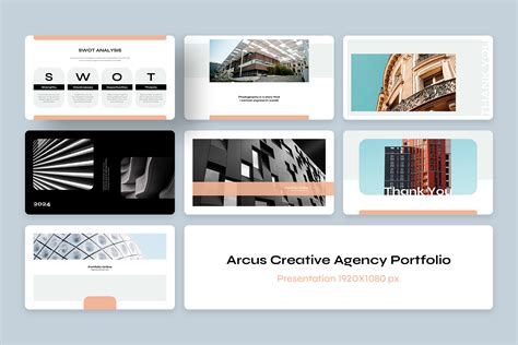 Arcus Creative Presentation Portfolio PowerPoint Template, Presentation Templates