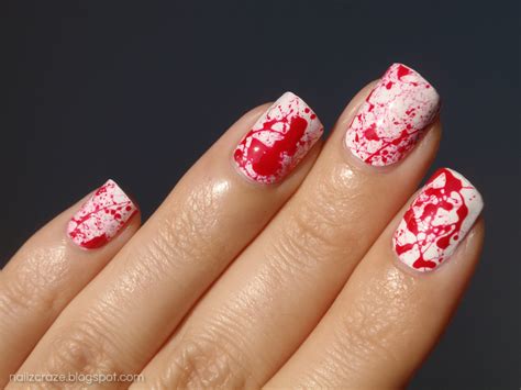 Blood Splatter Nails - Dexter Tribute - Nailz Craze