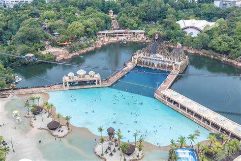 Panorama Of Atlantis Water Park Sanya Picture And HD Photos | Free Download On Lovepik