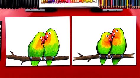 How To Draw A Carriage Step By Step : Draw Drawing Bird Lovebirds Birds ...