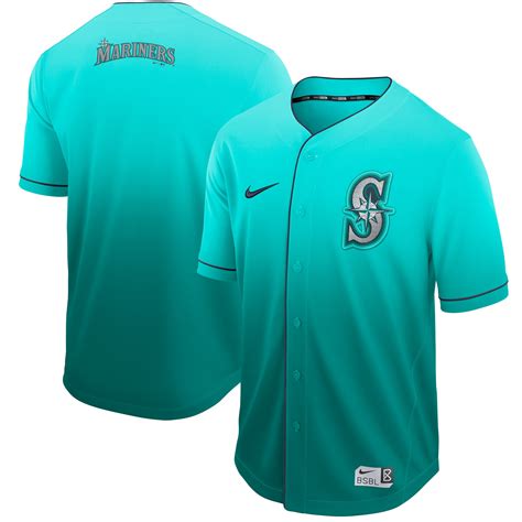 Men's Seattle Mariners Nike Aqua Fade Jersey