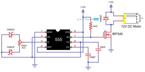 Speed Control of DC Motor Circuit Diagram Simple Electronics, Hobby ...