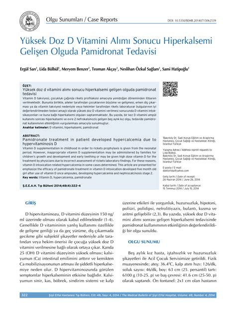 (PDF) Pamidronate treatment in patient developed hypercalcemia due to hypervitaminosis D