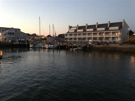 Inlet Inn overlooking the waterfront at sunset in Beaufort, North ...