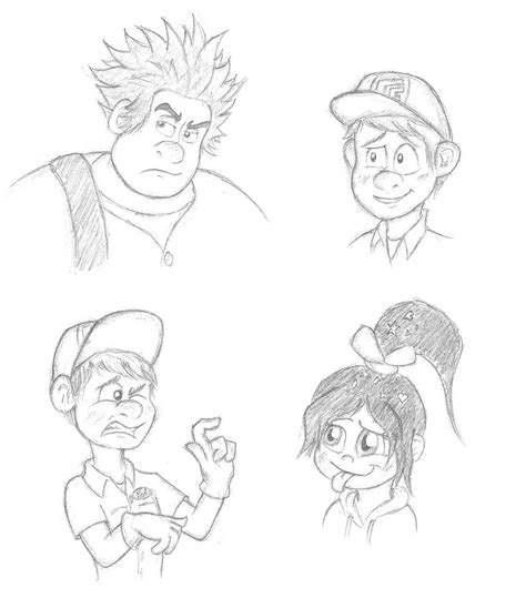 Wreck it Ralph quick sketches by Smashedatoms on DeviantArt