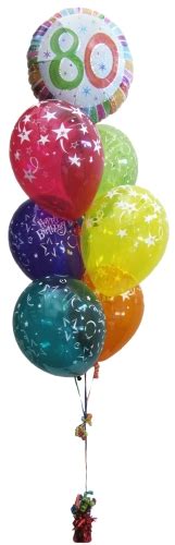 80th Birthday Balloons | Helium Balloons Perth | 80th Birthday balloon ...