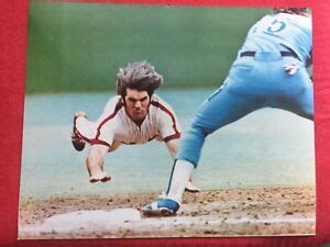 PETE ROSE 1980 PHILADELPHIA PHILLIES WORLD SERIES HEAD FIRST DIVE 8X10 ...